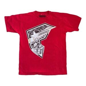 Famous Stars and Straps Tshirt Men Sz Medium/Red Graphic Tee/Y2K‎ Skater-Grunge
